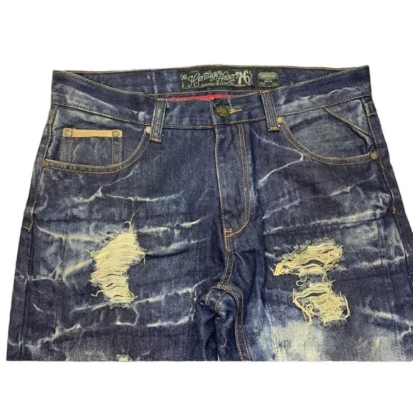 the heritage by america Other - The Heritage by America 1776 light acid wash deconstructed denim jeans 34/33
